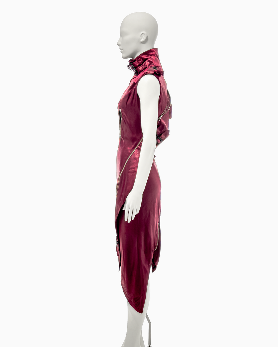 John Galliano Red Silk Hardcore Bondage Dress, Spring/Summer 2000