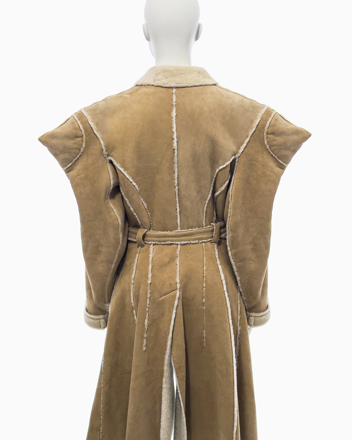 Christian Dior by John Galliano Tan Sheepskin Shearling Fur Coat, Fall/Winter 2002