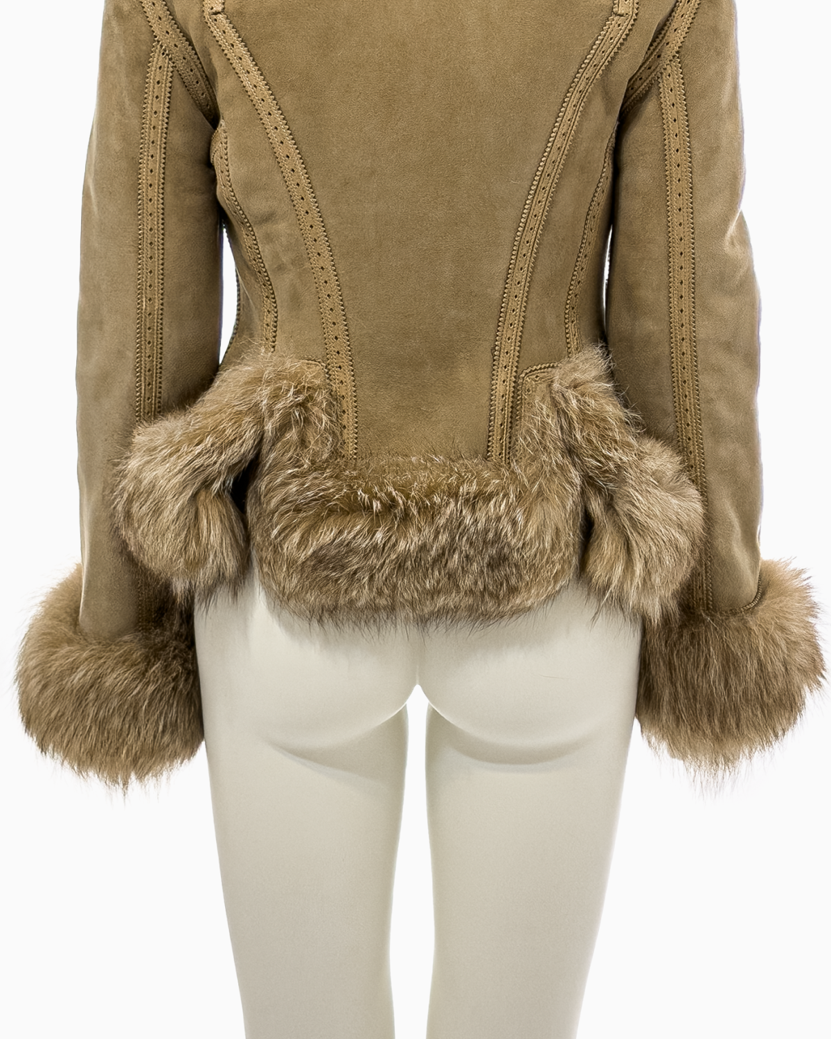 Alexander McQueen Brown Shearling Fur Jacket, Fall/Winter 2003