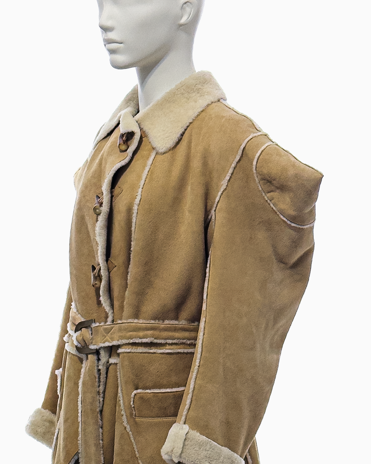 Christian Dior by John Galliano Tan Sheepskin Shearling Fur Coat, Fall/Winter 2002