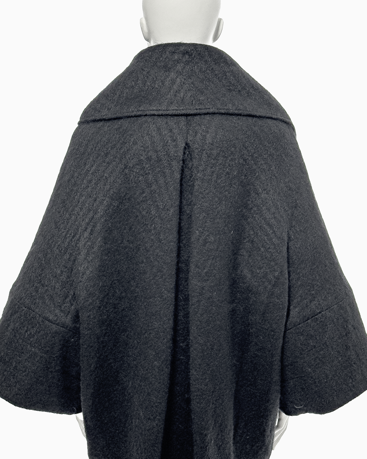 1999 F/W "Māori" John Galliano Black Mohair Cacoon Coat with Māori Motifs