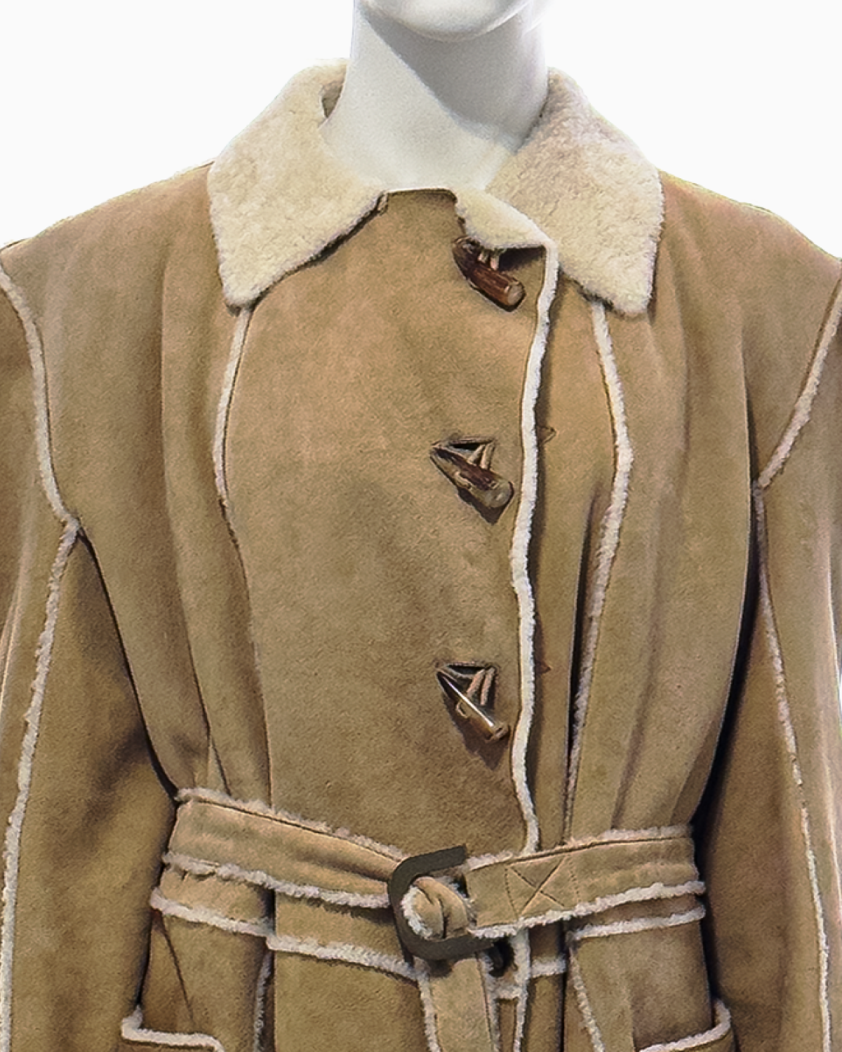 Christian Dior by John Galliano Tan Sheepskin Shearling Fur Coat, Fall/Winter 2002