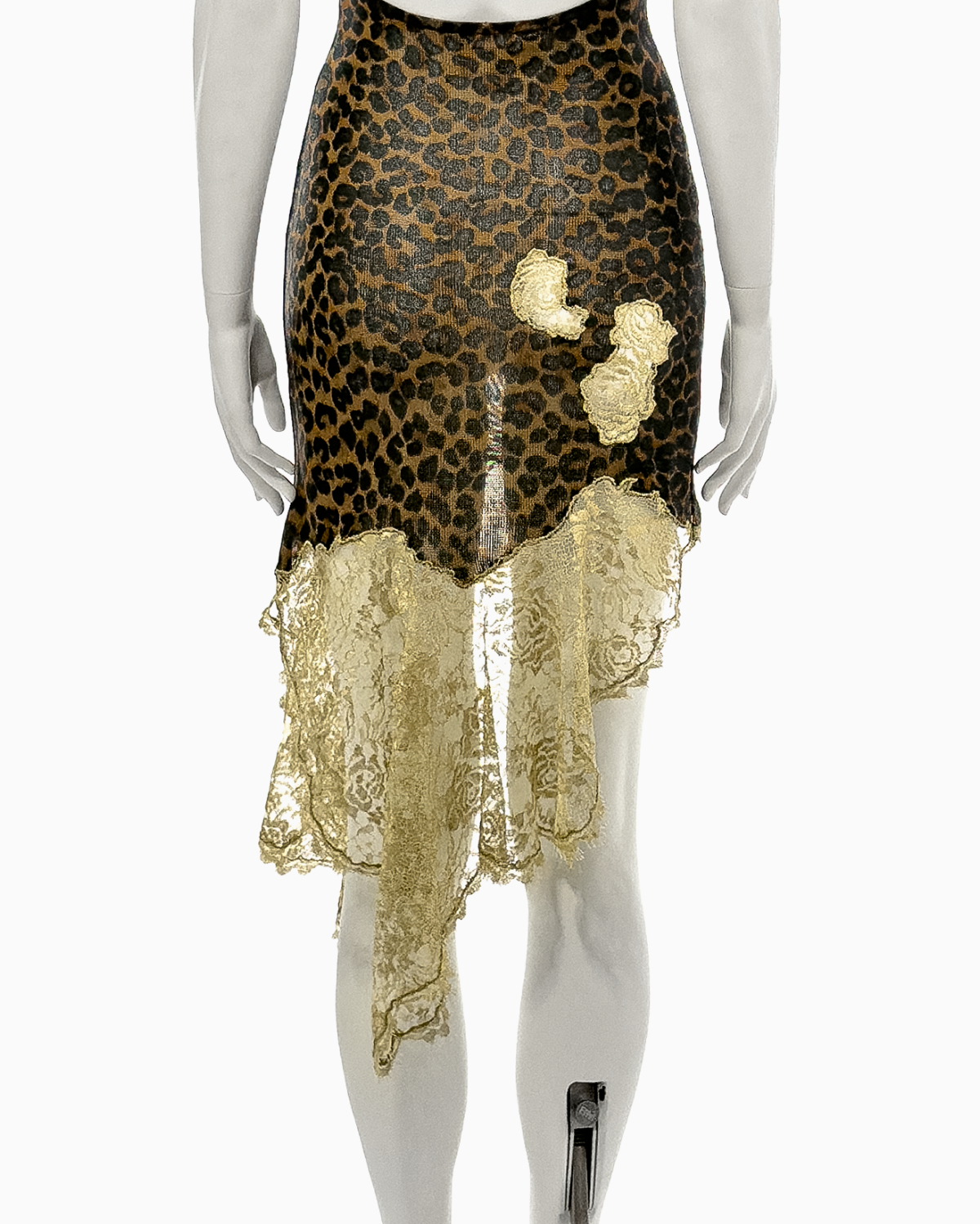 Christian Dior by John Galliano Animal Print Dress with Lace Detail, Fall/Winter 2000 "Fly Girls"